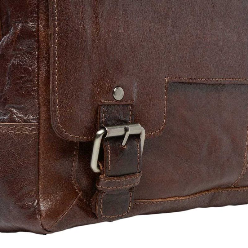 Ashwood Mens Leather Laptop Messenger Bag image number 6